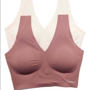 Skinny Girl Rose Taupe & Creamy Beige Wireless Bralette Set